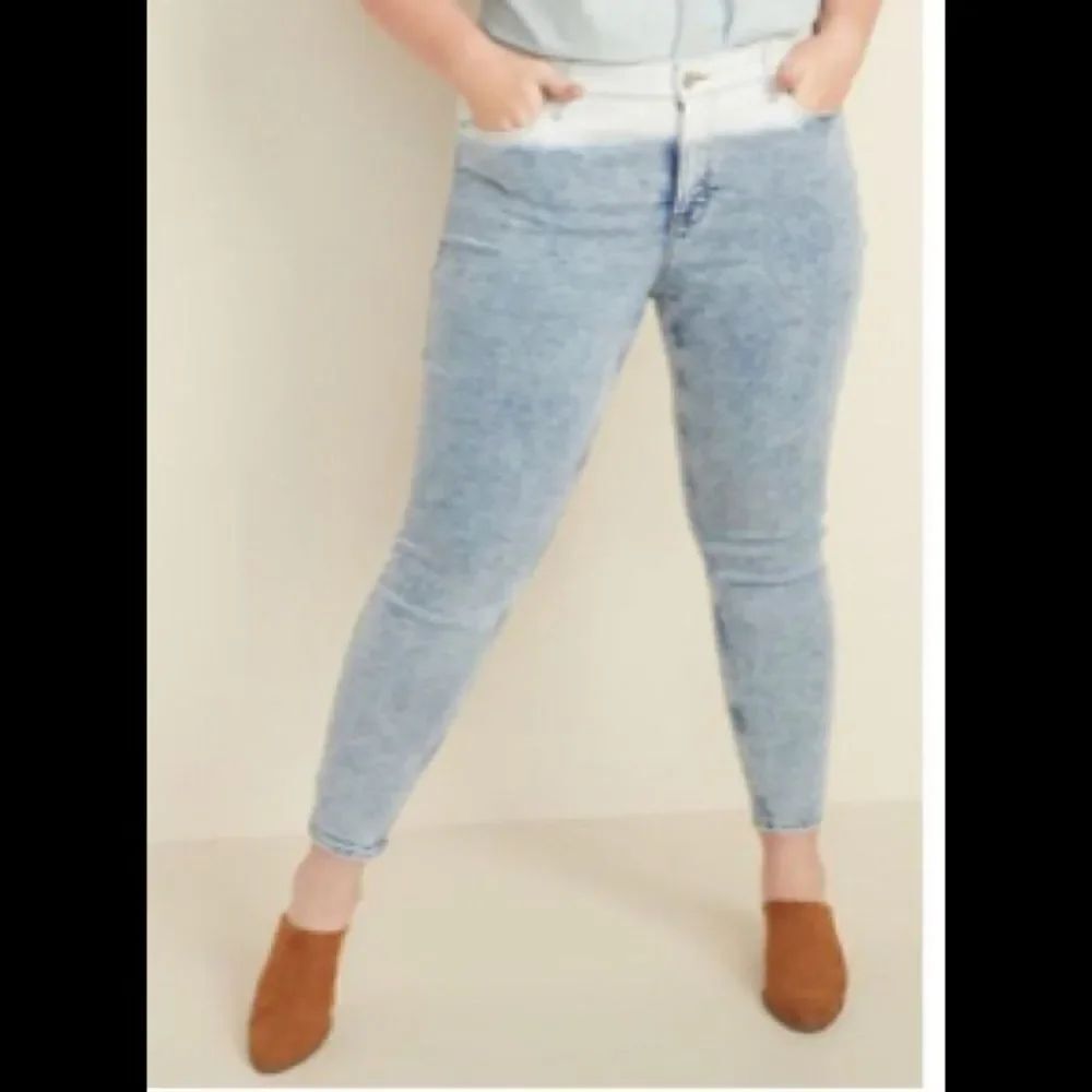 Old Navy High-waisted Dip-dye denim sz 18